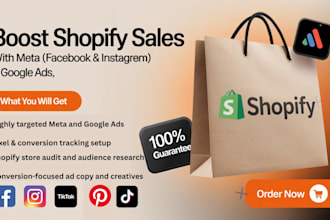 boost shopify sales with meta ads and google ads, shopify store promotion
