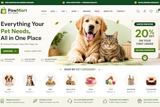 be your shopify expert for pet shopify store, pet website, pet accessories store