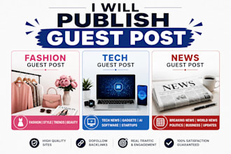 publish fashion guest post, tech guest post and news guest post