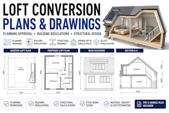 design loft conversion plans, structural drawings and planning drawings