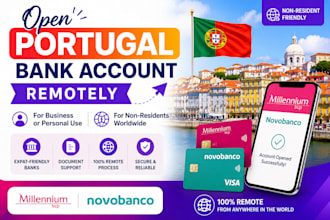 help you open portugal bank account remotely for business or personal use