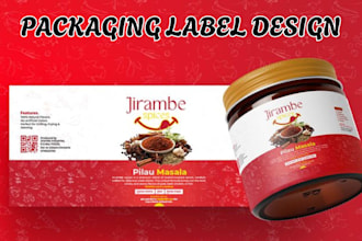 design product packaging, box packaging, label design and 3d mockup