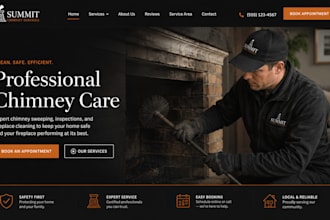design wix chimney sweep website squarespace chimney inspection website