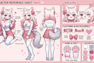 create a custom furry reference sheet for your fursona