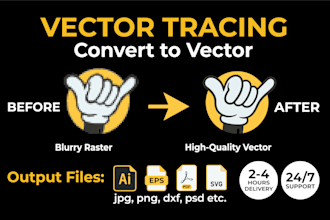 do vector tracing and redraw