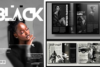 create professional editorial magazine, lookbook, journal and publication design