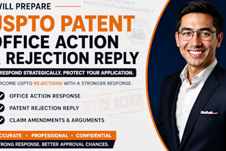 prepare uspto patent office action and patent rejection reply