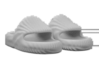 design 3d slide shoes footwear modeling and realistic shoe rendering