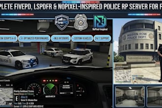 develop fivepd, lspdfr and nopixel inspired police rp server for fivem