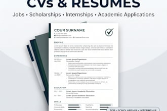 create an ats friendly CV resume for jobs scholarships and internships