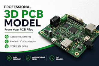 create a professional 3d pcb model from your pcb files