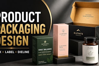 design professional product packaging, box design and dieline