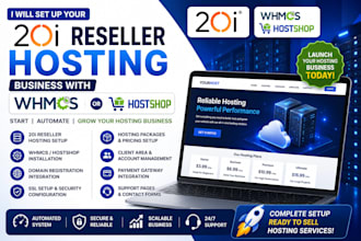 20i reseller hosting business website with whmcs or hosting