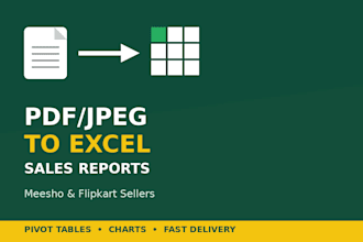 convert PDF or jpeg to excel with advance formatting