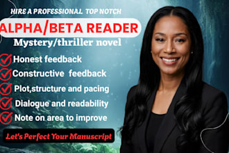beta read your mystery or thriller novel for plot hole and twist reveal