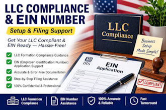 file llc annual report and setup ein number for US llc