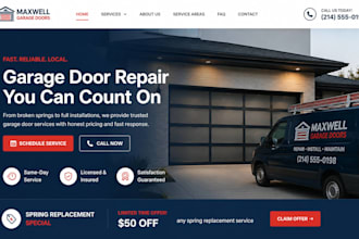 build wix garage door repair website squarespace maintenance website