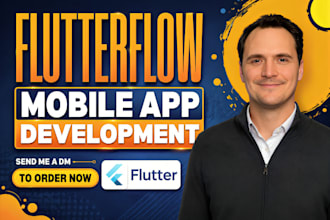 develop flutterflow mobile app, flutter app, android ios app, mvp