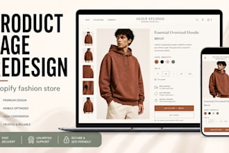 redesign your shopify product page for a clothing brand