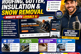 design migrate roofing gutter insulation snow removal website manus lovable ai
