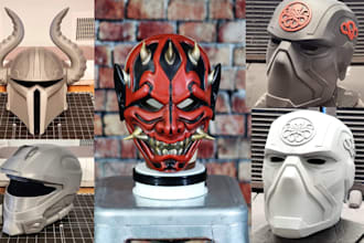 3d print and paint wearable 3d cosplay masks halloween mask 3d helmet design stl