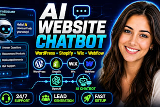 create integrate voiceflow ai chatbot for wix wordpress website lead generation
