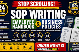 write sops, employee handbooks, and business policies