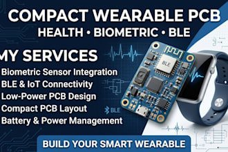 design compact wearable pcb for health tracking, biometric sensors and ble