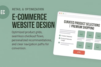 design a modern ecommerce website or online store