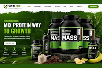 design supplement shopify store health supplement store private label website