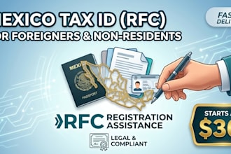 assist with official mexico rfc tax id registration for foreigners