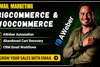 do bigcommerce woocommerce aweber email marketing automation CRM abandoned cart
