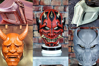3d print and paint cosplay helmet, mask, armor halloween wearable cosplay props