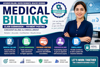medical billing, claim submission, payment posting, credentialing and enrollment