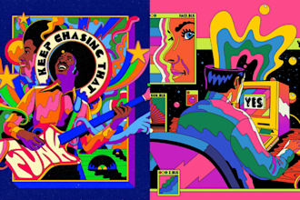 create flashy trippy psychedelic album cover art trippy spotify single cover art