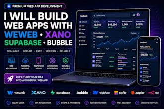 build a weweb web app with xano supabase or bubble