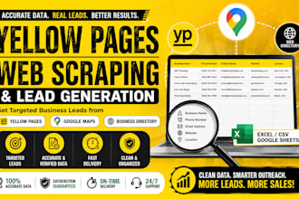 do yellow pages web scraping, google maps data collection and lead generation