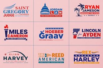 design modern attractive unique political campaign election winning patriot logo