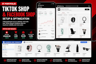 setup US UK social ecommerce facebook shop tiktok shop instagram shop for sales