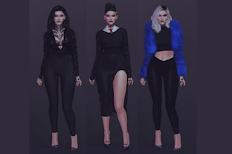 customize your second life avatar 3d mesh clothing and accessories and 3d assets