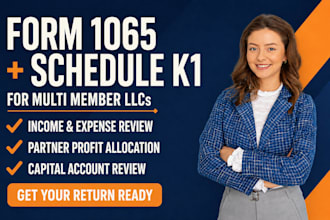 prepare form 1065 and schedule k1 for your multi member llc