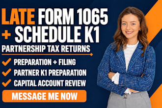 prepare and file your late form 1065 partnership tax return and schedule k1