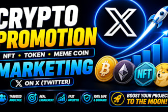 do crypto promotion nft token meme coin marketing on x twitter