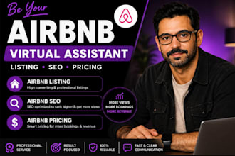 be your airbnb virtual assistant airbnb listing, airbnb SEO airbnb pricing