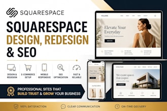 build squarespace website design or squarespace website