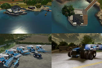 create custom farming simulator maps and tractor for farming