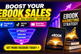 create ebook marketing facebook ads sales funnel tiktok ads booktok promotion