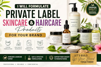 formulate private label skincare and haircare products for your brand
