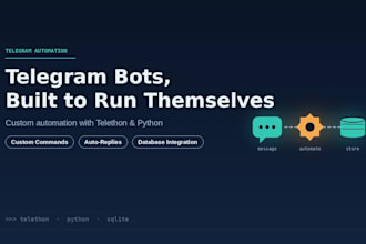 develop a custom telegram bot with python and telethon