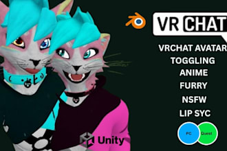 custom vrchat avatar fursona vr character vrc avatar furry 3d model
